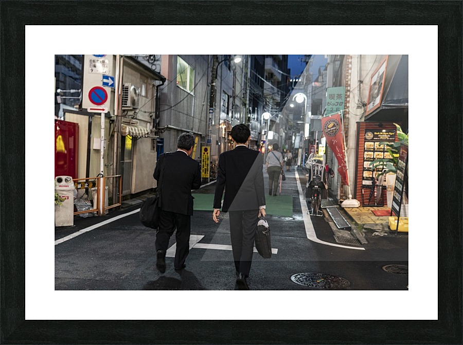 Long Tokyo Night Picture Frame print