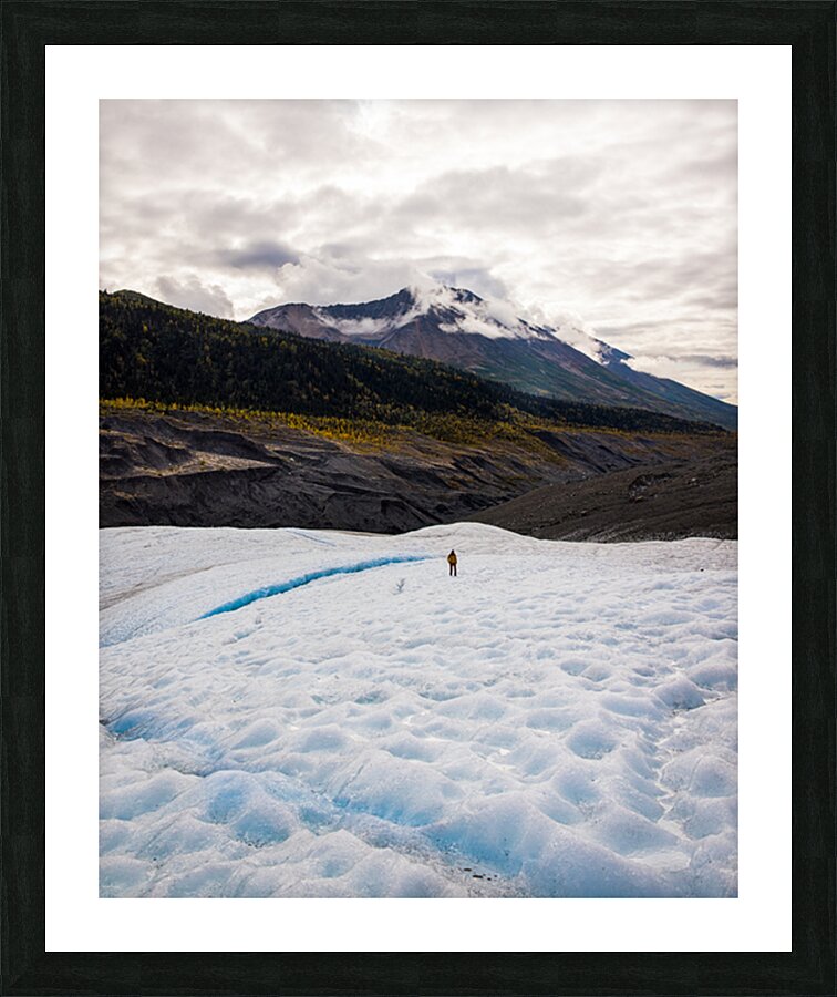 Crossing the Root Glacier Picture Frame print