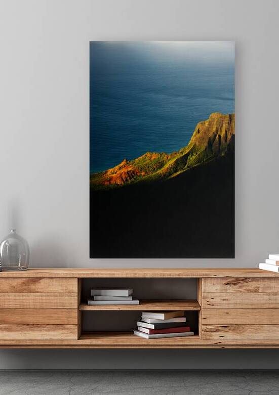 Golden Light on Napali Coast Ridge by Halid Kalkan
