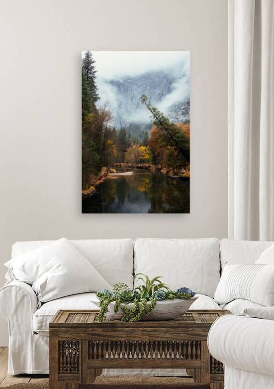 Winter Mist over Yosemite Valley and Merced River by Halid Kalkan