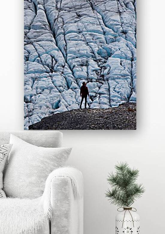 Wanderer Before the Frozen Wall by Halid Kalkan