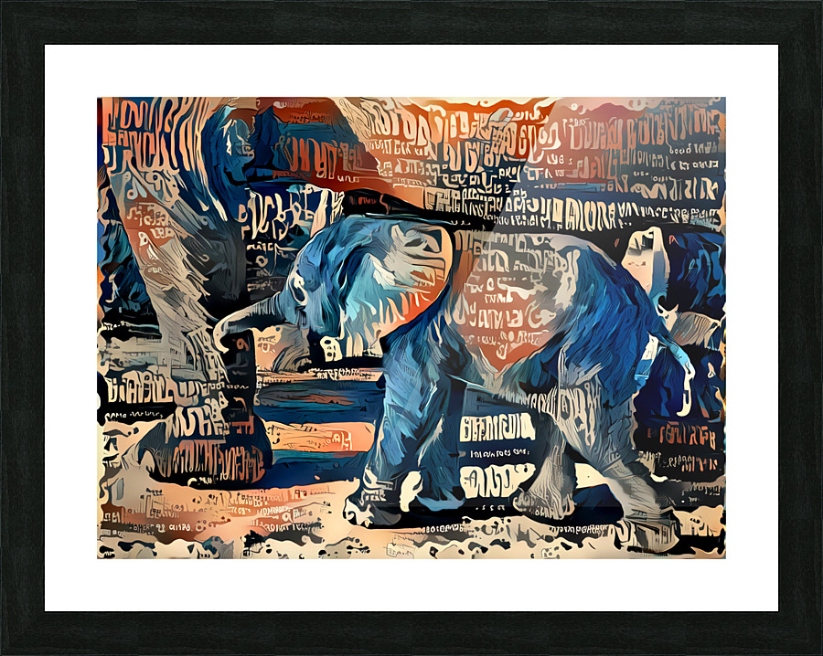 The Posterized Elephant Picture Frame print