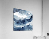 aesthetic navy color watercolor minimalistic nature Acrylic Print