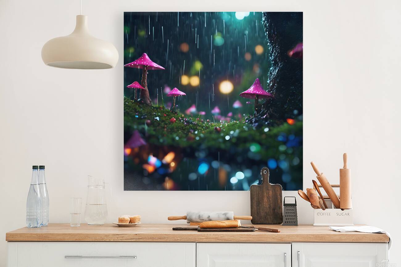 fairy forest in the middle of the night its raininglay summernightrain Reproduction