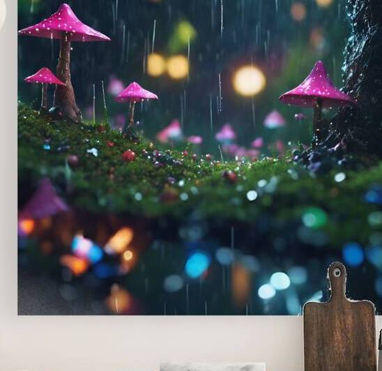 fairy forest in the middle of the night its raininglay summernightrain by Amina Ahmed