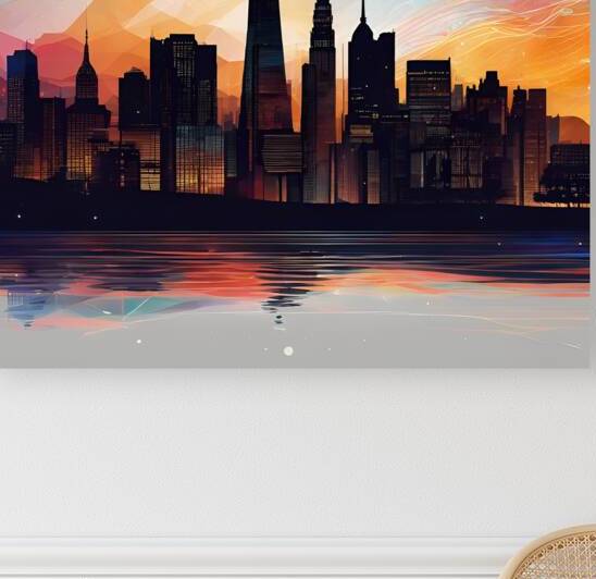 high quality beautiful and fantastically designed silhouettes of colorful city buildings and landmarks  by Amina Ahmed