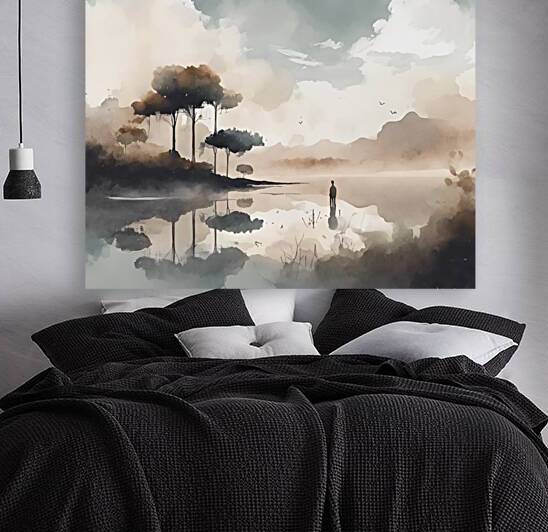 aesthetic tone watercolor minimalistic nature by Amina Ahmed