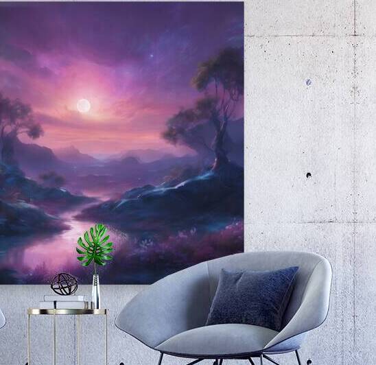an enchanting and surreal depiction of a world locked in perpetual twilight by Amina Ahmed