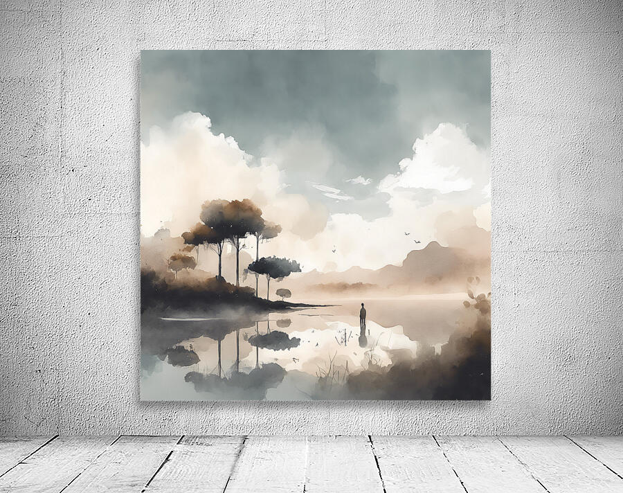 aesthetic tone watercolor minimalistic nature Wall Preview