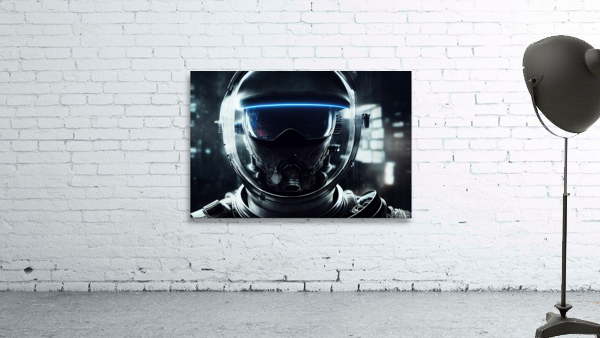 Futuristic cyberpunk astronaut. Wall Preview
