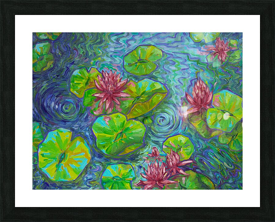 Lily Pond Reflections Picture Frame print