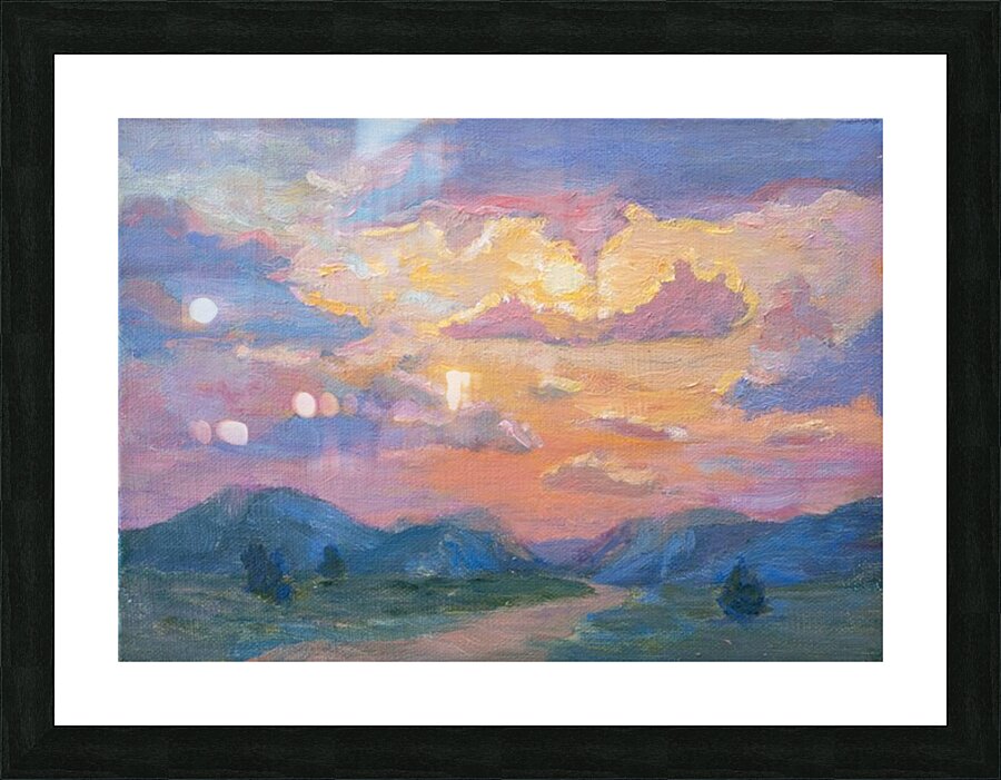 Stormy sunset Picture Frame print