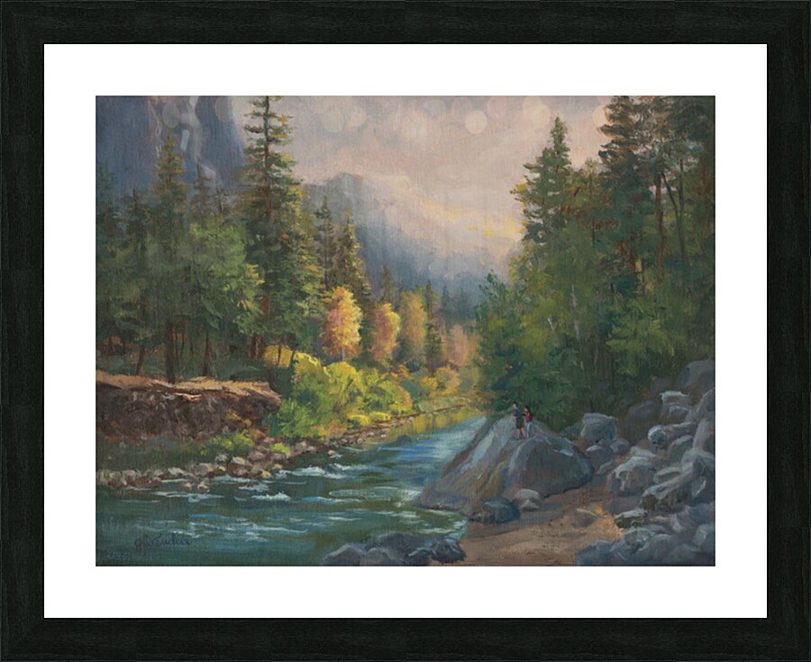 Merced River Glow Picture Frame print