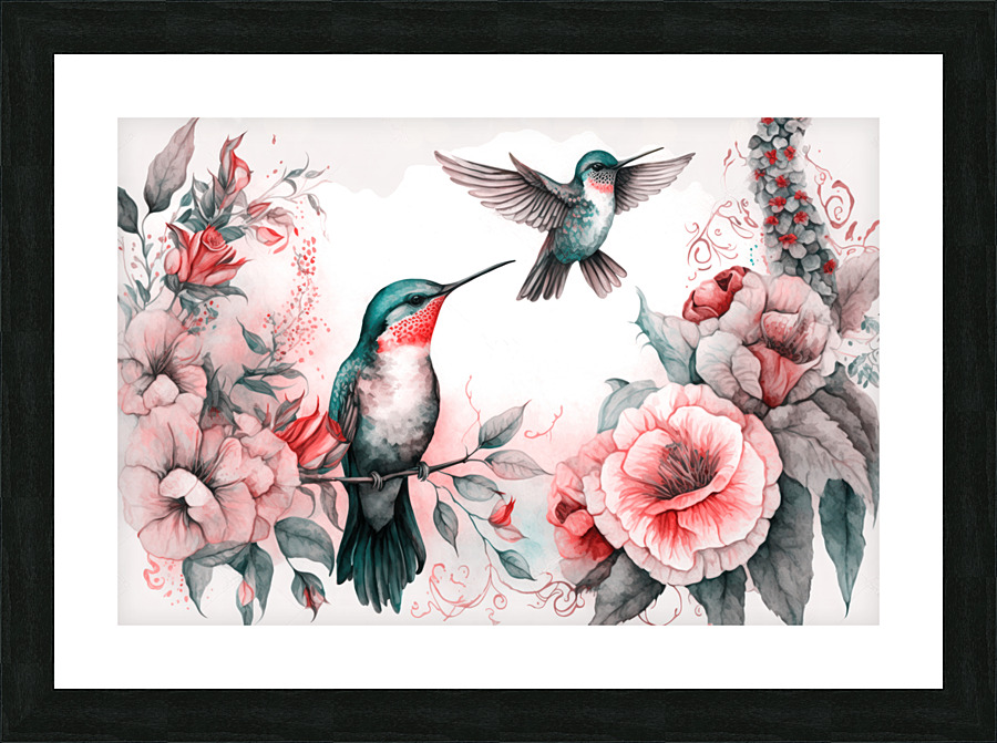 Hummingbirds  Picture Frame print