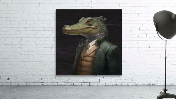Anthropomorphic Alligator Wall Preview