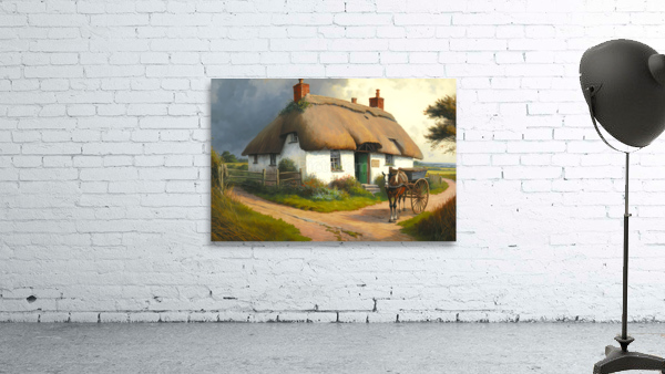 Cute Cottage Landscape Wall Preview