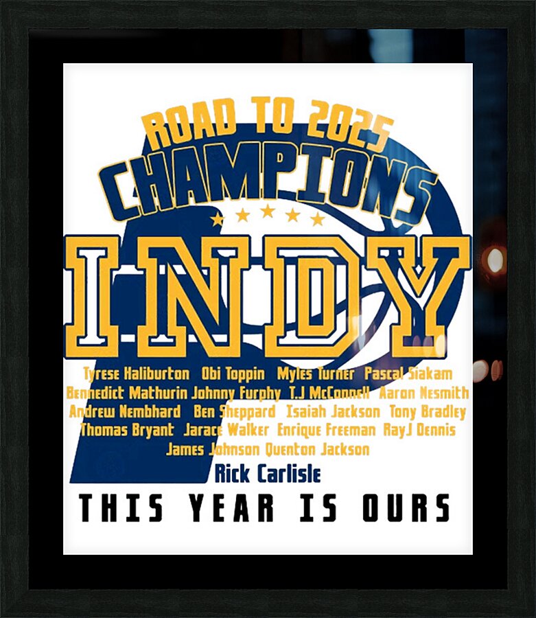 Indiana Pacers 21 Picture Frame print
