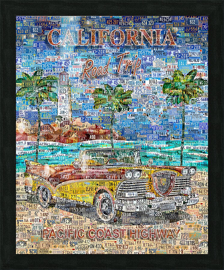 CALIFORNIA ROAD TRIP Picture Frame print