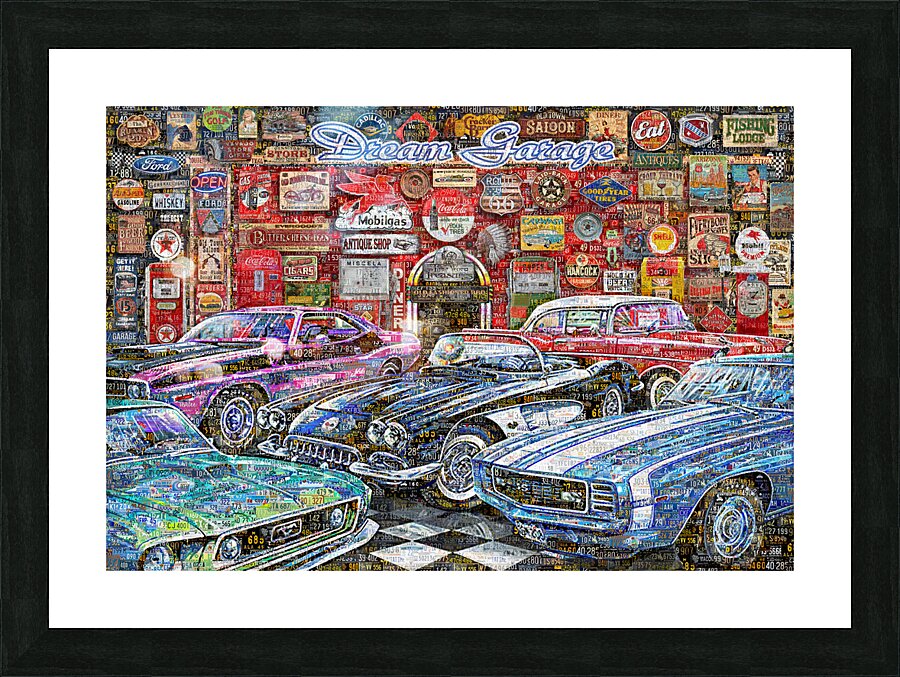 DREAM GARAGE Picture Frame print
