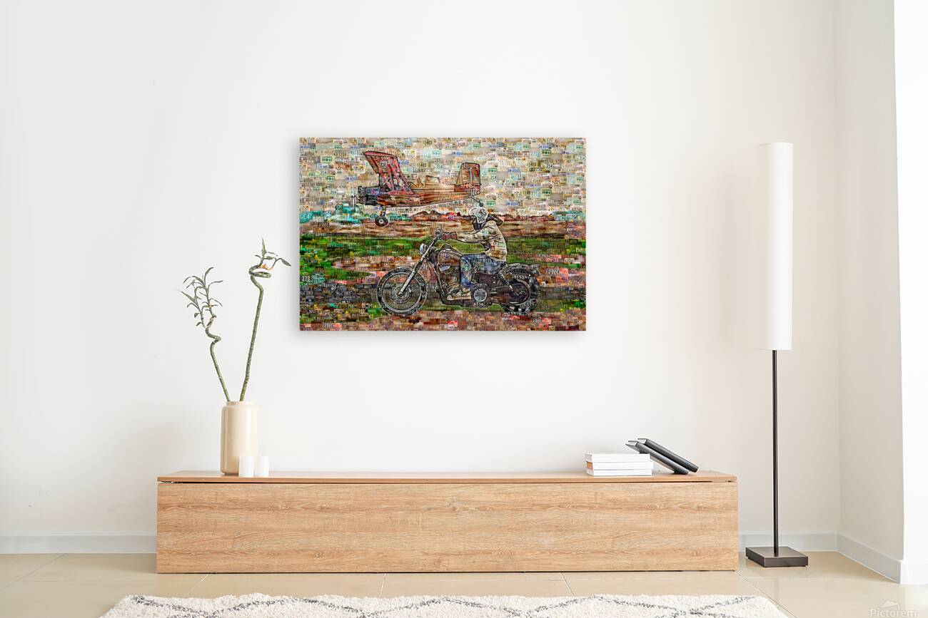 HARLEY  AND PLANE Reproduction