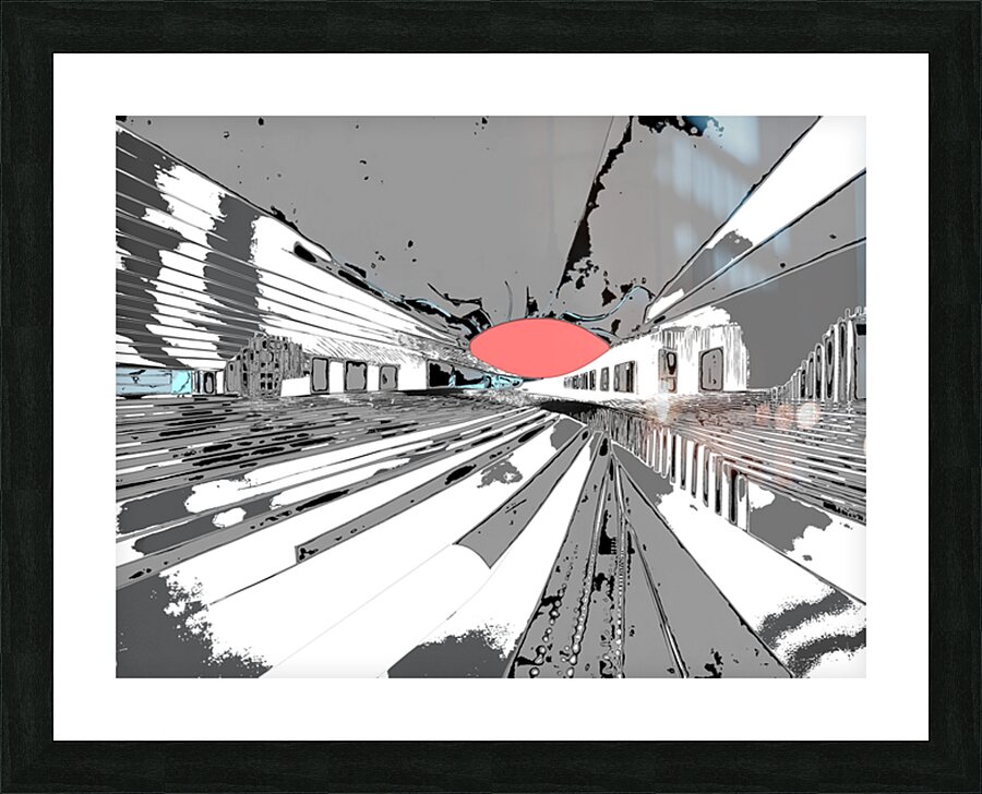 Linear Pulse 9 Picture Frame print