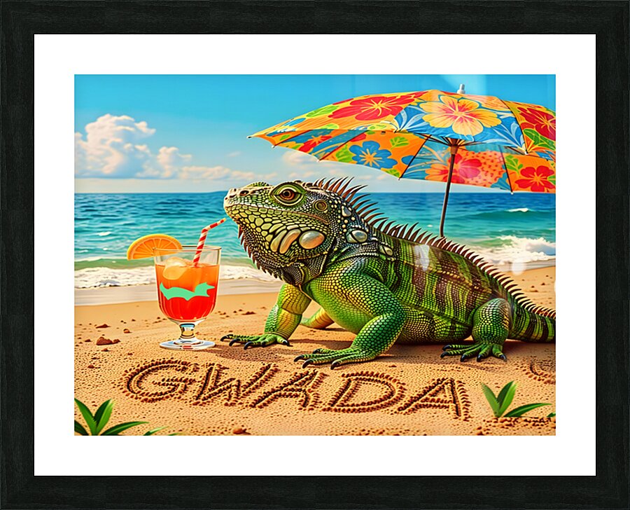 Caribbean Iguana Picture Frame print