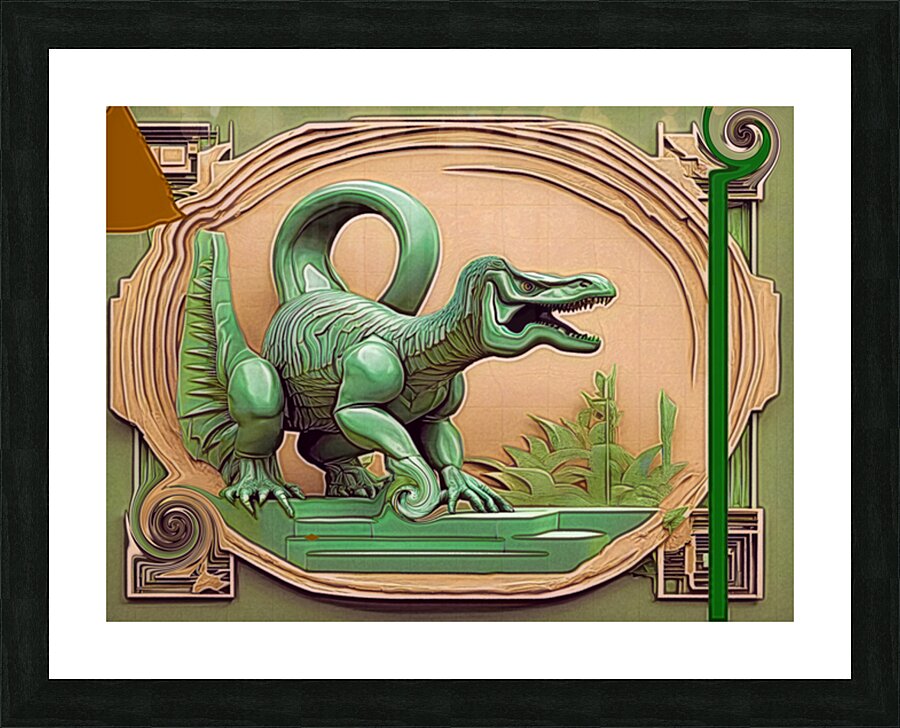 Relic Green Picture Frame print