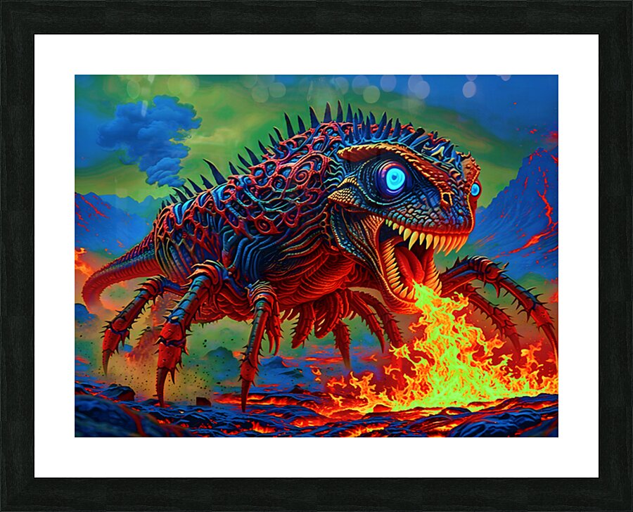 Neon Predator Picture Frame print