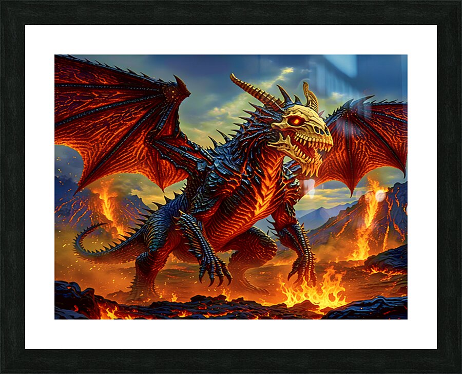 Primeval Dragon Picture Frame print