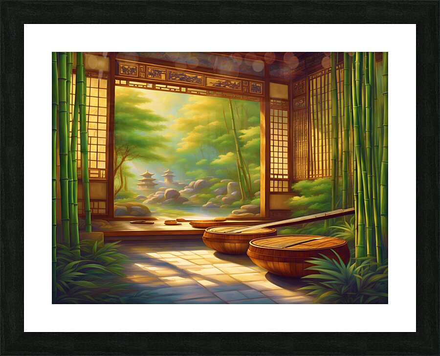 Zen Garden Picture Frame print