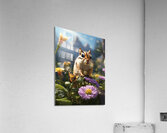 Chipmunk Encounter with a Butterfly Environment Acrylic Print