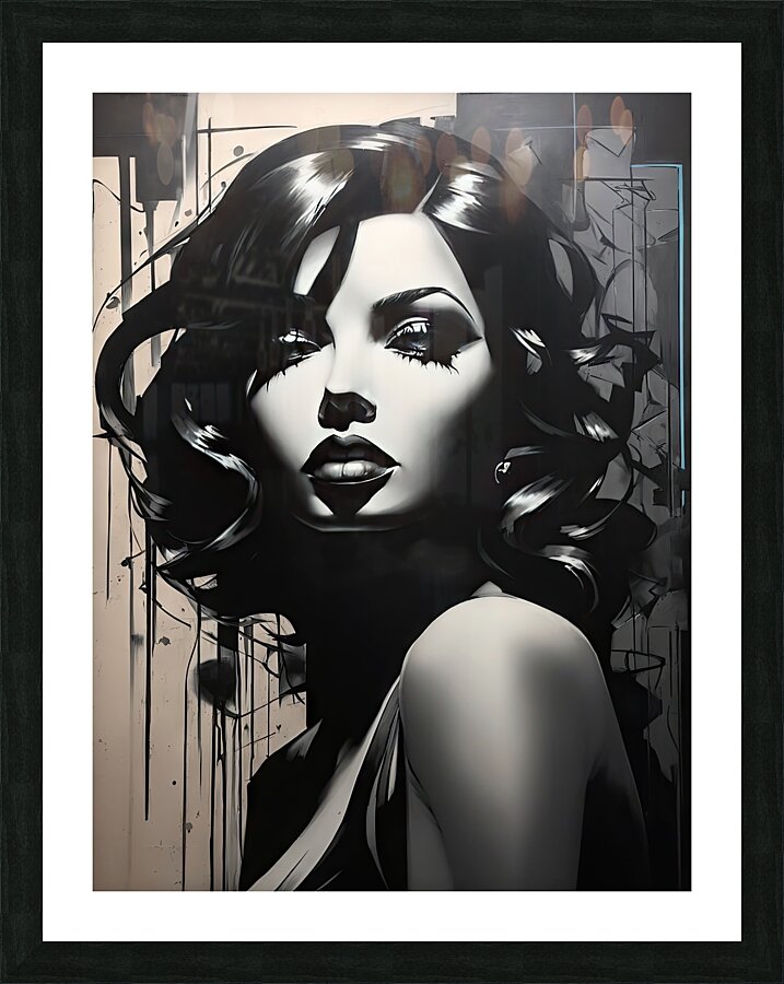 Graffiti Noir Creative art Picture Frame print