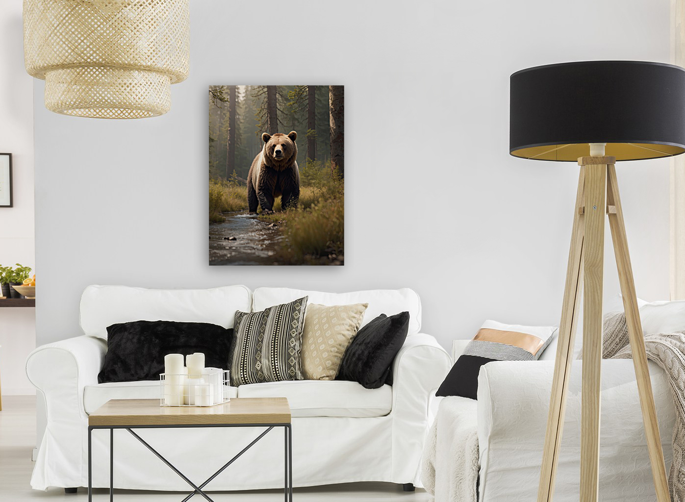 Hyper-realistic Bear Encounter Photography Reproduction