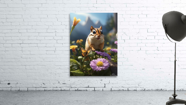 Chipmunk Encounter with a Butterfly Environment Wall Preview