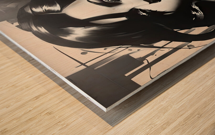 Graffiti Noir Creative art Wood print