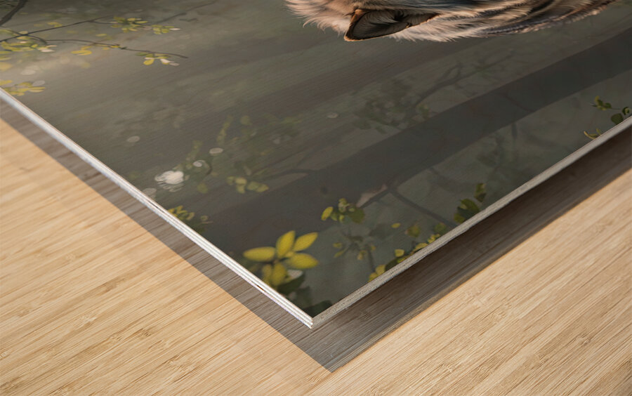 Realistic Wildlife Encounter Photography Wood print