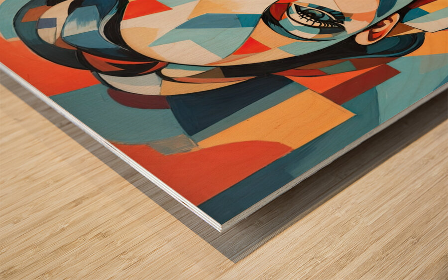 Picasso-esque Portraiture Dynamic art Wood print