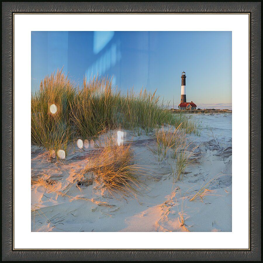 Golden Grass Blue Sky Picture Frame print