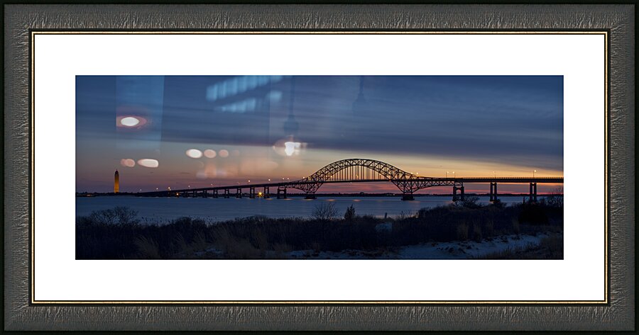Fire Island Inlet Bridge Sunset Picture Frame print