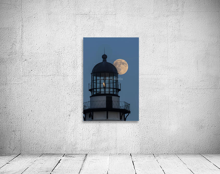 Montauk Light Lamproom Moonrise 1 Wall Preview