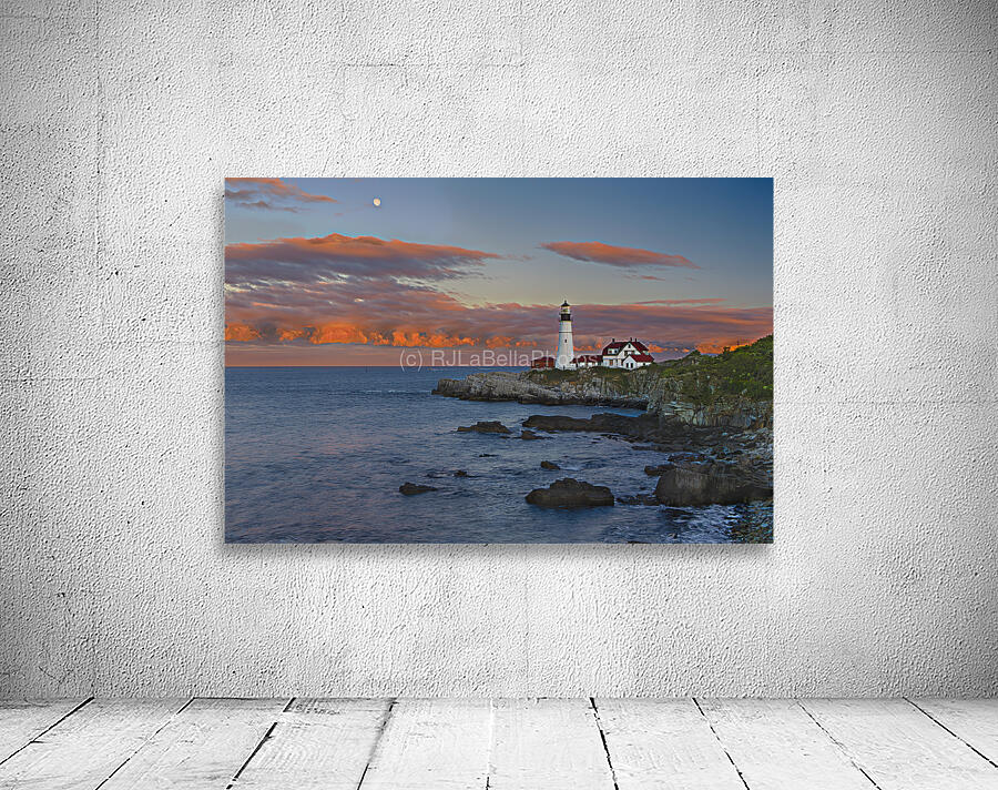 Portland Head Light Sunset Wall Preview
