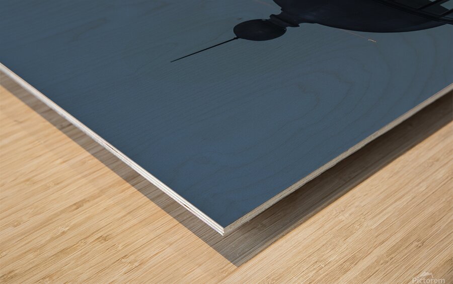 Montauk Light Lamproom Moonrise 1 Wood print