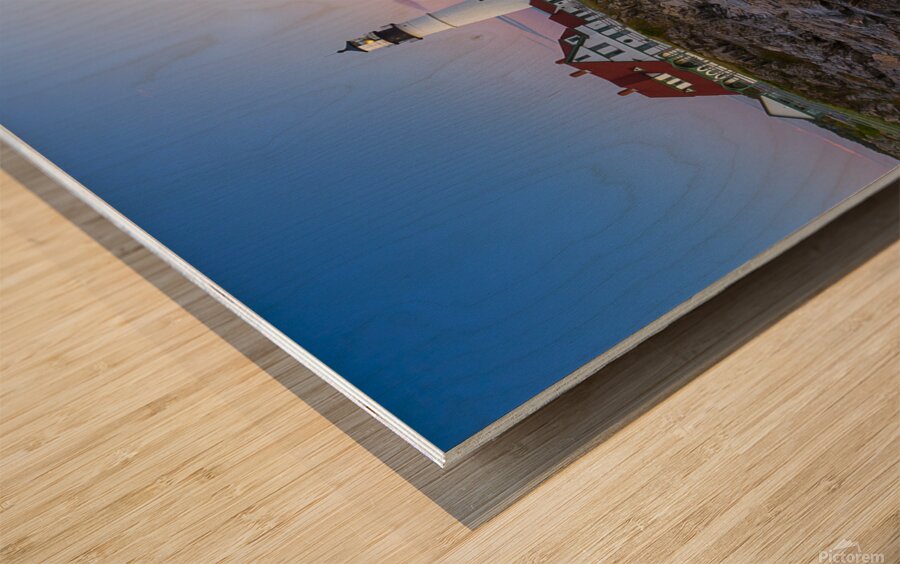 Portland Head Light Twilight Wood print