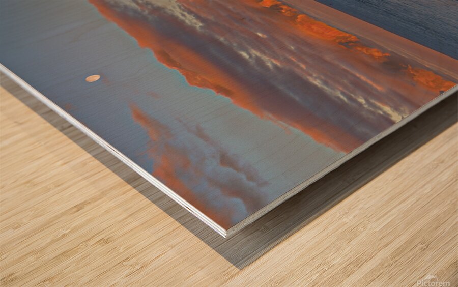 Portland Head Light Sunset Wood print