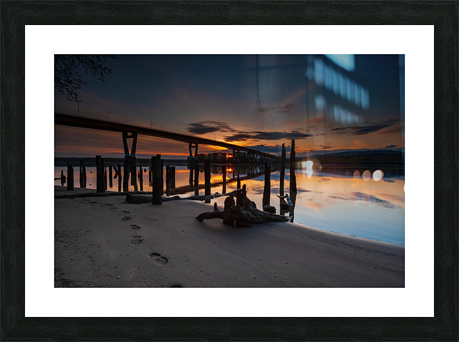 Sunset Bridge Picture Frame print