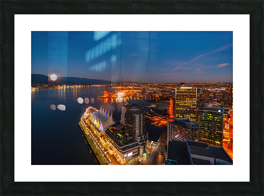Vancouver Skyline Picture Frame print