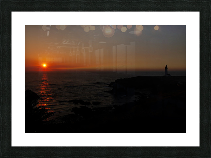 Lighthouse Sunset Picture Frame print