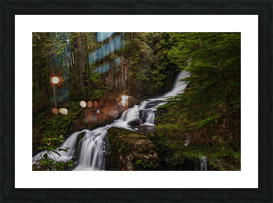 Forest Waterfall Picture Frame print