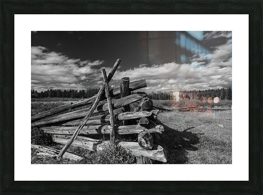 Old Fences Picture Frame print