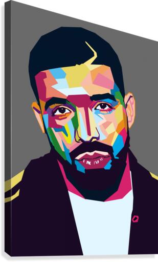 Popstyle Drake Colorful DRAKE POP ART WPAP STYLE 2 by RANGGA OZI Wall Art